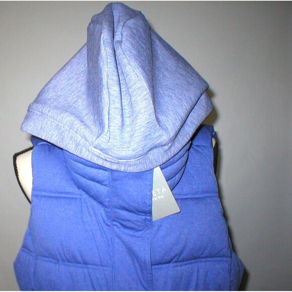 NWT Athleta $148 Womens Heather Purple Vest Detachable Hood M Warm Puffer Cozy - Picture 3 of 12
